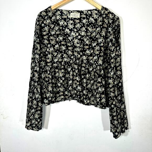 Denim‎ & Supply Ralph Lauren Camden Floral-Print Small Bell-Sleeve Top - Picture 3 of 9